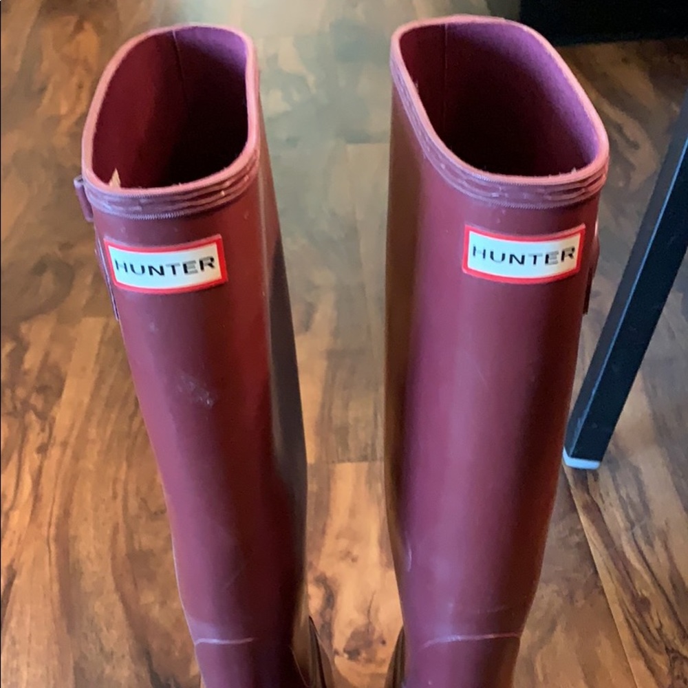 Maroon Tall Hunter Boots
